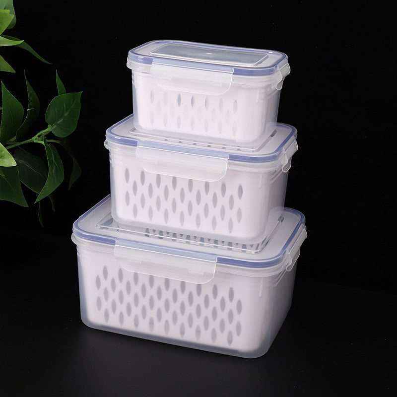 🍓✨ 3-PC Fruit Container Set – Removable Colander, Leak-Proof & Stackable