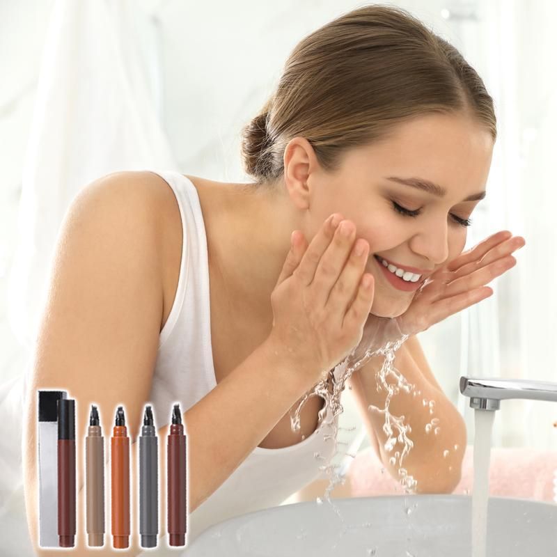 Waterproof Four-tip Beard and Eyebrow Pen