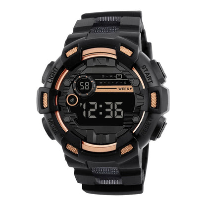 Large Dial Digital Sports Watch with LED Backlight