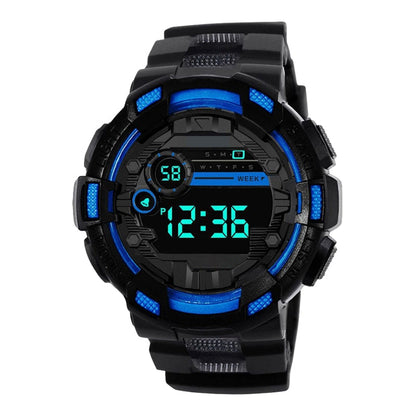 Large Dial Digital Sports Watch with LED Backlight