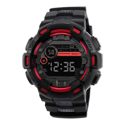 Large Dial Digital Sports Watch with LED Backlight