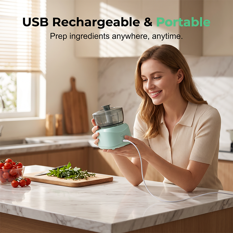 Wireless Electric Meat Grinder Portable Garlic Chopper
