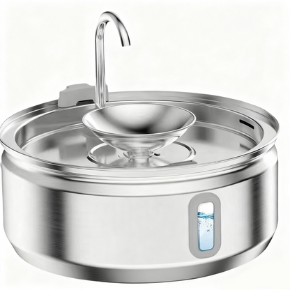 💥【50% OFF】🔥 Stainless Steel Pet Water Fountain | 3 Water Flows (Waterfall/Bubbling/Stream) | Rust-resistant & Hygienic | 4-Layer Filtration System | Ultra-quiet Pump <30dB | 3.2L Large Capacity | Fully Detachable & Dishwasher-safe | For Cats & Dogs