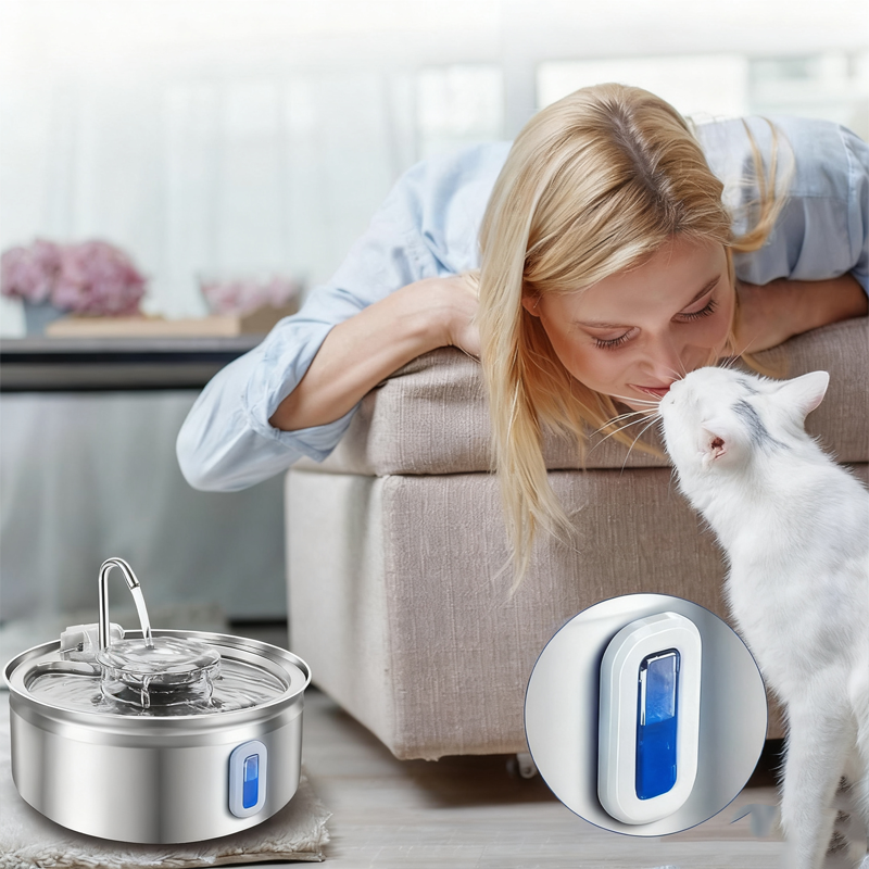 💥【50% OFF】🔥 Stainless Steel Pet Water Fountain | 3 Water Flows (Waterfall/Bubbling/Stream) | Rust-resistant & Hygienic | 4-Layer Filtration System | Ultra-quiet Pump <30dB | 3.2L Large Capacity | Fully Detachable & Dishwasher-safe | For Cats & Dogs