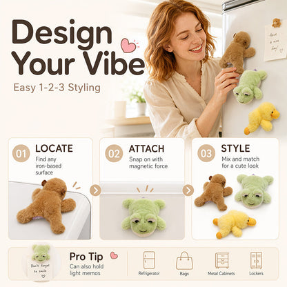 🥳2026 HOT SALE🥳💞50K+ SOLD!🧸✨ 50% OFF! Lovely Plushie Fridge Magnet Doll – Ultra‑soft mink velvet, hidden magnet. Sticks to fridge, monitor & more. A cute companion for everyday! 💖🎀