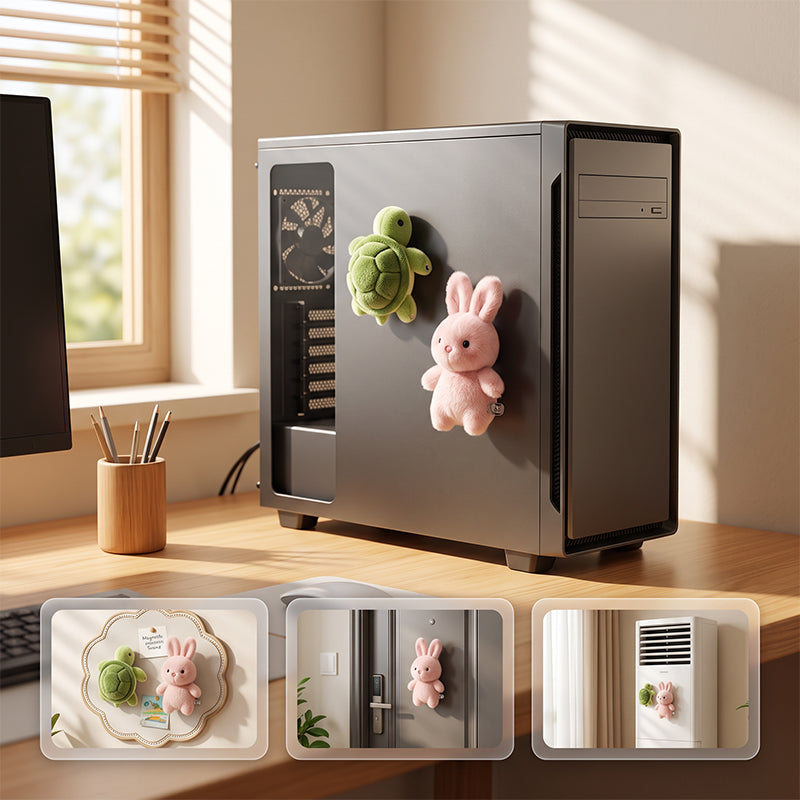🥳2026 HOT SALE🥳💞50K+ SOLD!🧸✨ 50% OFF! Lovely Plushie Fridge Magnet Doll – Ultra‑soft mink velvet, hidden magnet. Sticks to fridge, monitor & more. A cute companion for everyday! 💖🎀