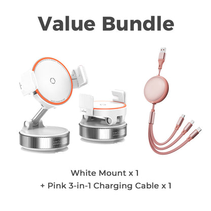 Universal Adjustable Magnetic Car Phone Holder, Vacuum‑Suction Base, Stable Magnet Mount, Auto Interior Accessory