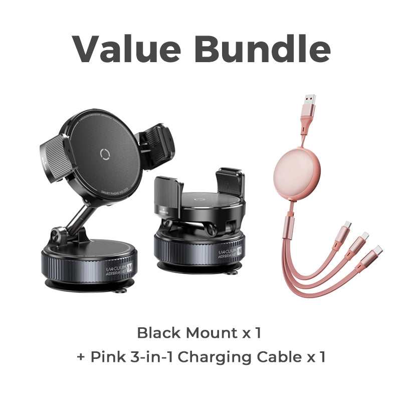 Universal Adjustable Magnetic Car Phone Holder, Vacuum‑Suction Base, Stable Magnet Mount, Auto Interior Accessory