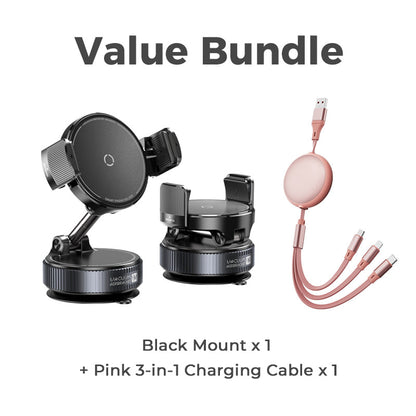 Universal Adjustable Magnetic Car Phone Holder, Vacuum‑Suction Base, Stable Magnet Mount, Auto Interior Accessory