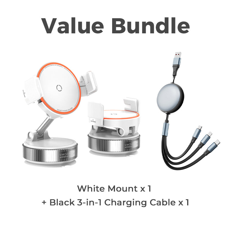Universal Adjustable Magnetic Car Phone Holder, Vacuum‑Suction Base, Stable Magnet Mount, Auto Interior Accessory