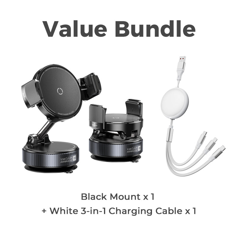 Universal Adjustable Magnetic Car Phone Holder, Vacuum‑Suction Base, Stable Magnet Mount, Auto Interior Accessory