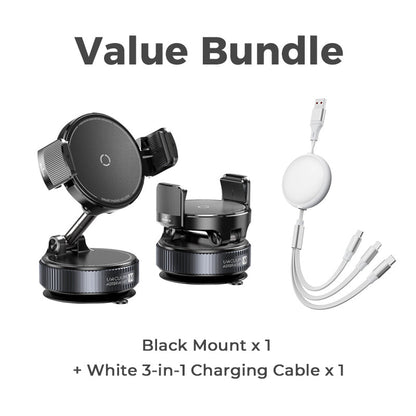 Universal Adjustable Magnetic Car Phone Holder, Vacuum‑Suction Base, Stable Magnet Mount, Auto Interior Accessory
