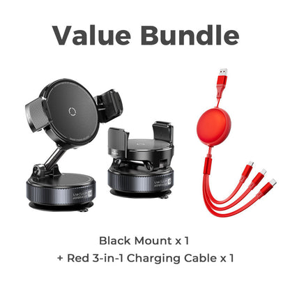 Universal Adjustable Magnetic Car Phone Holder, Vacuum‑Suction Base, Stable Magnet Mount, Auto Interior Accessory