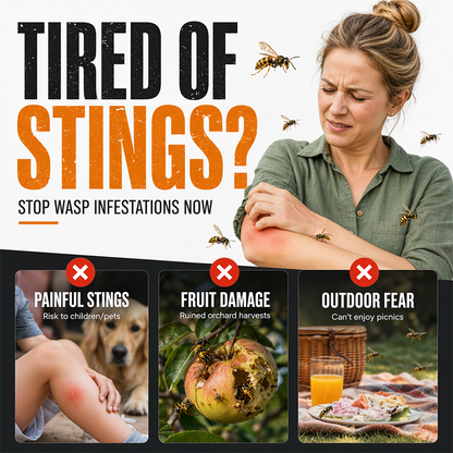 Outdoor Eco Reusable Wasp & Hornet Trap, Chemical Free Hanging Insect Catcher