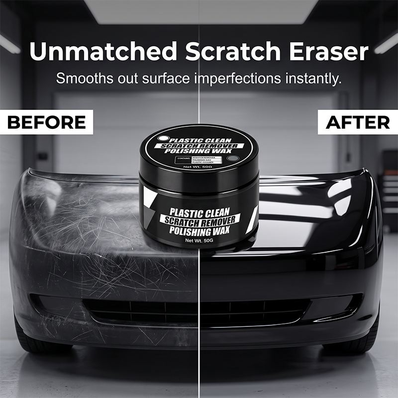 Car Plastic Scratch Remover and Restorer Wax with Sponge