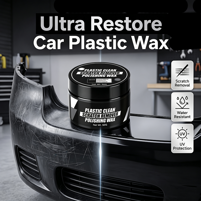 Car Plastic Scratch Remover and Restorer Wax with Sponge