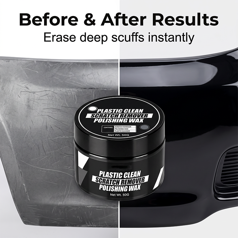 Car Plastic Scratch Remover and Restorer Wax with Sponge
