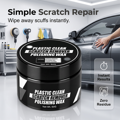 Car Plastic Scratch Remover and Restorer Wax with Sponge