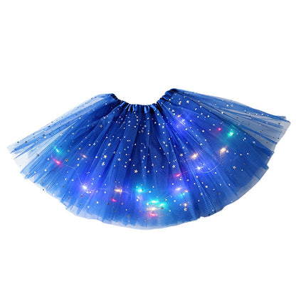 ✨🌈LED Light-Up Sequin Tutu Skirt – Kids & Adult Sizes, Triple-Layer Tulle and Stretch Waistband 💃