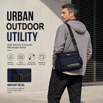 Men's Large Capacity Multi-Pocket Crossbody Bag