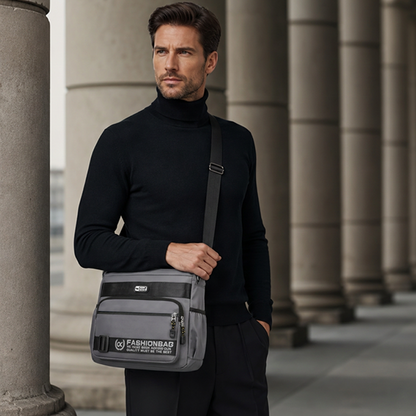 Men's Large Capacity Multi-Pocket Crossbody Bag