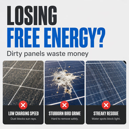 ☀️ LIMITED-TIME 50% OFF! Solar Panel Cleaner Spray, Streak-Free Cleaning Solution Removes Dust & Bird Droppings to Boost Power Efficiency