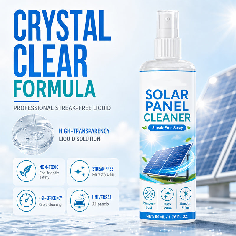 ☀️ LIMITED-TIME 50% OFF! Solar Panel Cleaner Spray, Streak-Free Cleaning Solution Removes Dust & Bird Droppings to Boost Power Efficiency