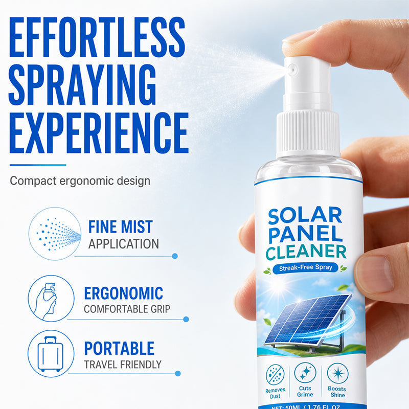 ☀️ LIMITED-TIME 50% OFF! Solar Panel Cleaner Spray, Streak-Free Cleaning Solution Removes Dust & Bird Droppings to Boost Power Efficiency
