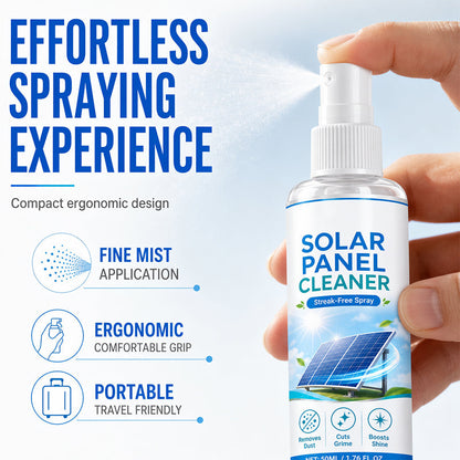 ☀️ LIMITED-TIME 50% OFF! Solar Panel Cleaner Spray, Streak-Free Cleaning Solution Removes Dust & Bird Droppings to Boost Power Efficiency