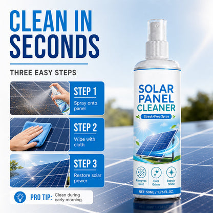 ☀️ LIMITED-TIME 50% OFF! Solar Panel Cleaner Spray, Streak-Free Cleaning Solution Removes Dust & Bird Droppings to Boost Power Efficiency