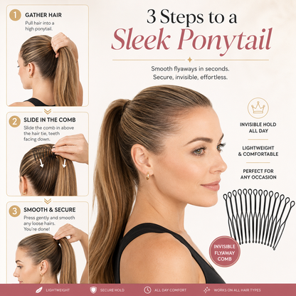 ⏳Time-Limited Special⏰Flexible Invisible Hair Comb—invisible, flexible, and non-slip—instantly creates a perfectly secure hold! 🌟
