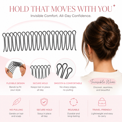 ⏳Time-Limited Special⏰Flexible Invisible Hair Comb—invisible, flexible, and non-slip—instantly creates a perfectly secure hold! 🌟