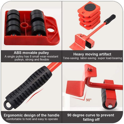 🎁Furniture Moving System – lift & slide up to 800 lbs, 360° rotation, floor-friendly pads. Move heavy furniture easily by yourself! 🛡️💪