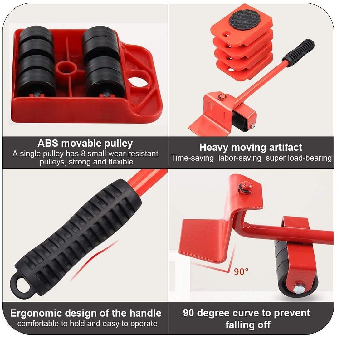 🛋️Furniture Moving System — Lift & Slide, 360° Rotation 🏠