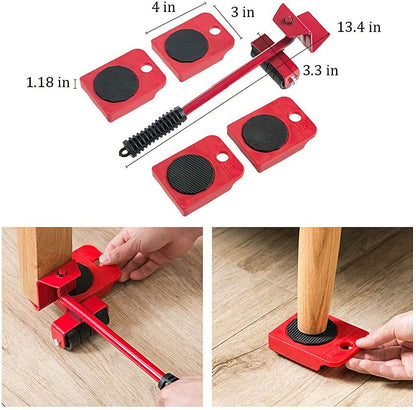 🎁Furniture Moving System – lift & slide up to 800 lbs, 360° rotation, floor-friendly pads. Move heavy furniture easily by yourself! 🛡️💪