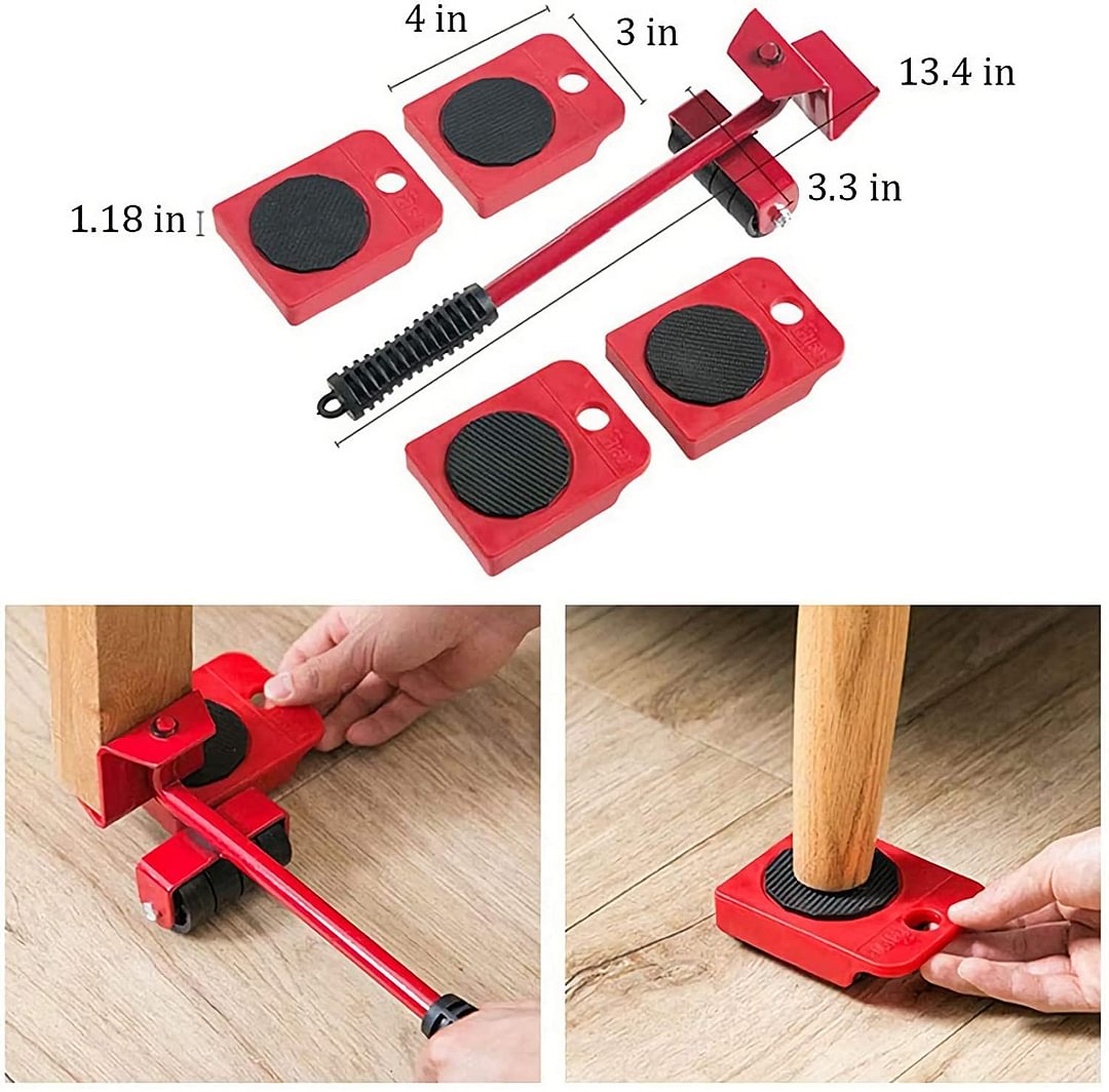 🛋️Furniture Moving System — Lift & Slide, 360° Rotation 🏠