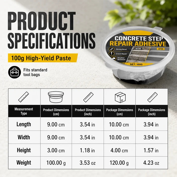 🔥Concrete Step Repair Adhesive | All-in-One Concrete Crack & Chip Patching Compound