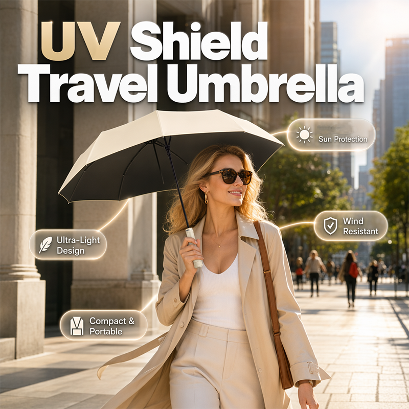 Portable Sun Umbrella with Telescopic Handle