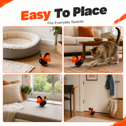 🐱 LIMITED-TIME 53% OFF! Smart Sensing Automatic Flapping Butterfly Cat Toy, Interactive Electric Pet Play Toy🦋