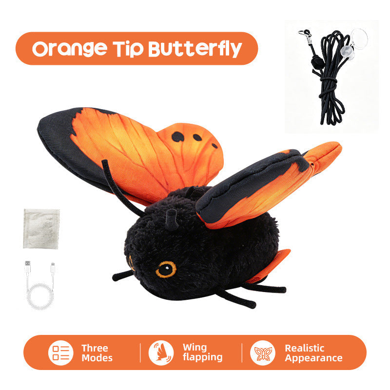🐱 LIMITED-TIME 53% OFF! Smart Sensing Automatic Flapping Butterfly Cat Toy, Interactive Electric Pet Play Toy🦋