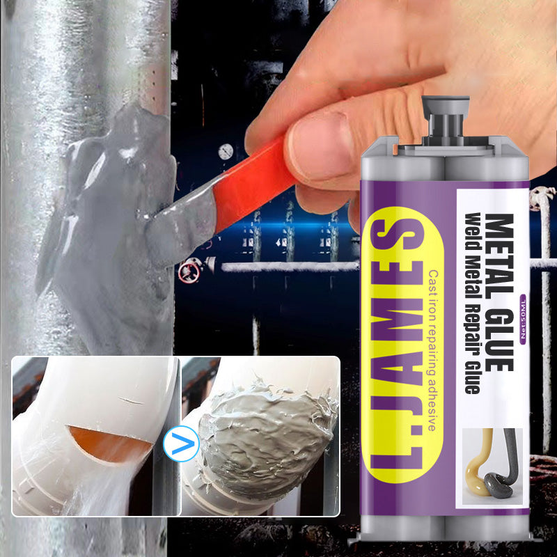 🔥Hot Sale 50% OFF🔥 Metal Weld Repair Glue – 2-Part Epoxy, Waterproof, Heat-Resistant, Drillable 🔧