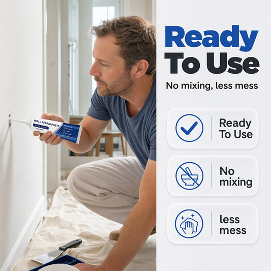 🛠️ Waterproof Wall Repair Paste — Fills Cracks & Chips, Smooth White Finish