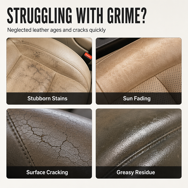 🚗Multi-Purpose Car Interior Leather Care Cream ✨Refresh Car Seats, Steering Wheels & Interior Trim 🛡️Nourish & Protect Leather Surfaces