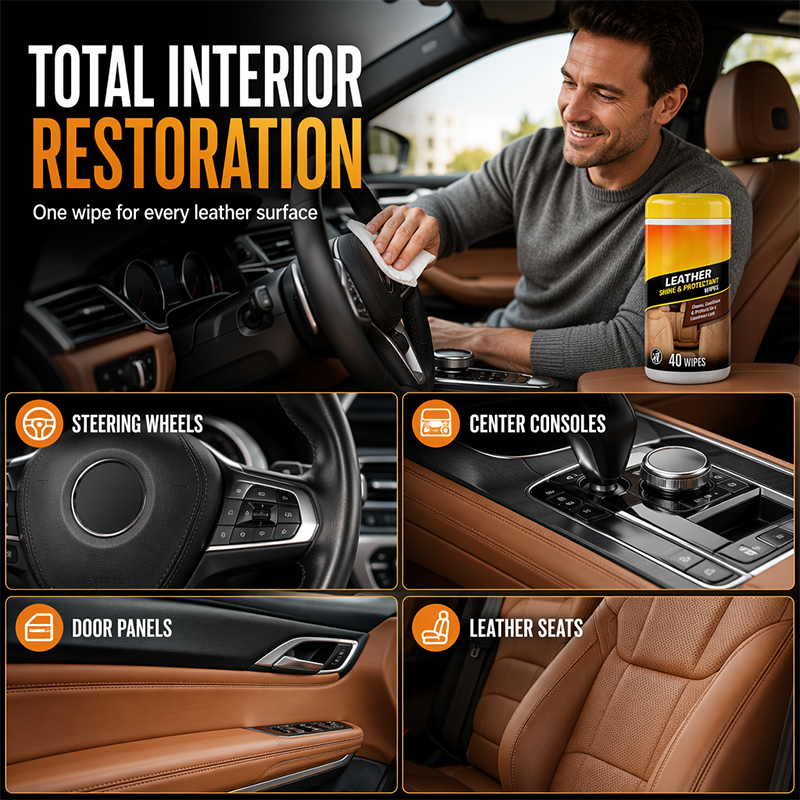🚗Multi-Purpose Car Interior Leather Care Cream ✨Refresh Car Seats, Steering Wheels & Interior Trim 🛡️Nourish & Protect Leather Surfaces