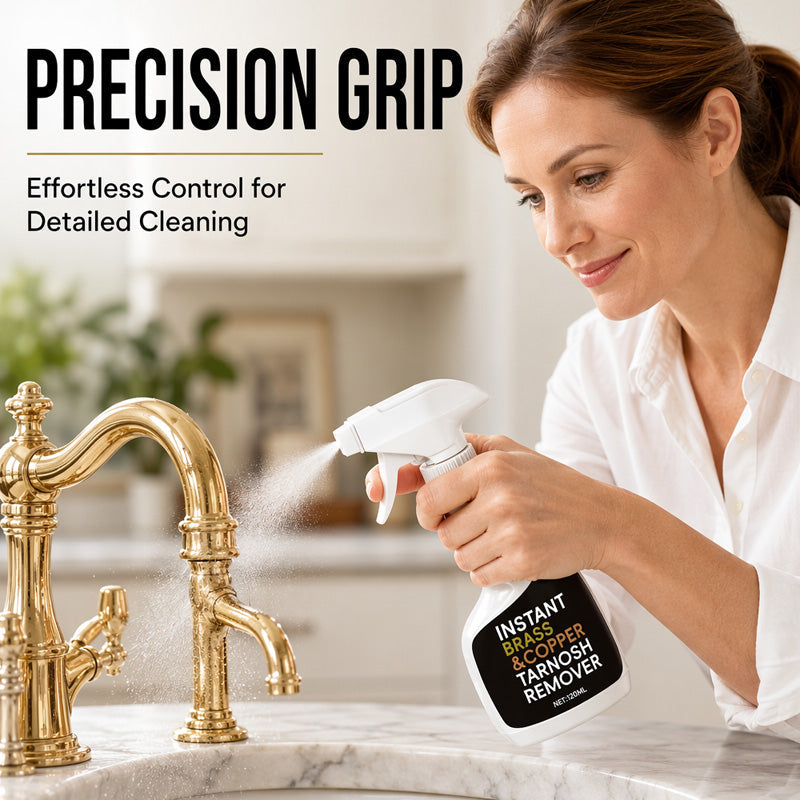 ✨Instant Brass Tarnish Remover Spray 🧴Quickly Remove Oxidation & Dark Stains 🪙Restore Bright Metal Shine 🛡️Gentle No Scratch