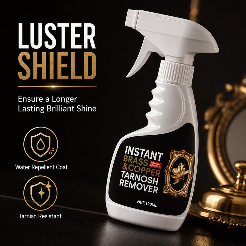 ✨Instant Brass Tarnish Remover Spray 🧴Quickly Remove Oxidation & Dark Stains 🪙Restore Bright Metal Shine 🛡️Gentle No Scratch