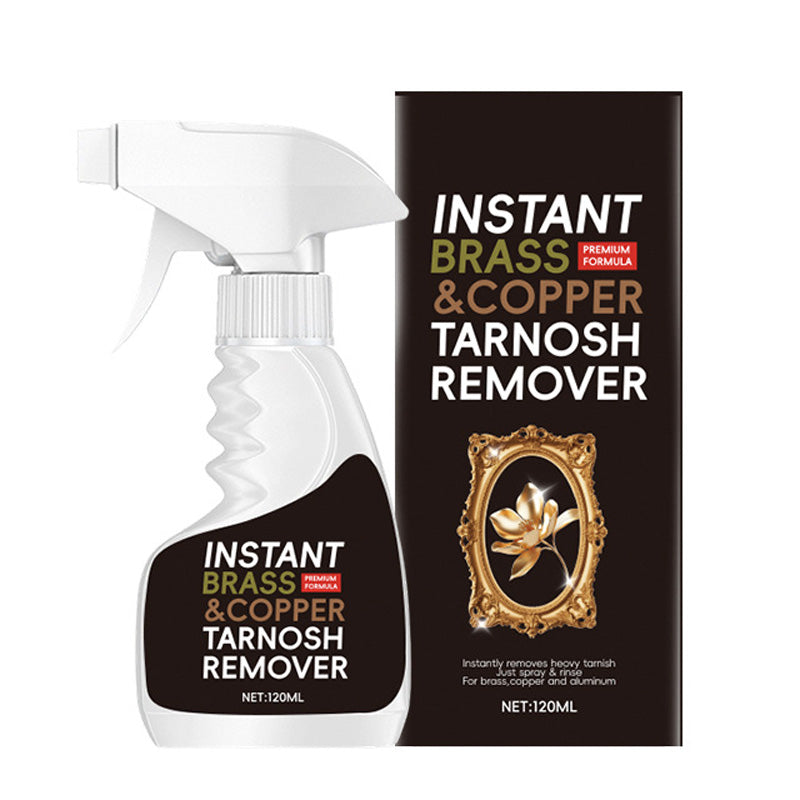✨Instant Brass Tarnish Remover Spray 🧴Quickly Remove Oxidation & Dark Stains 🪙Restore Bright Metal Shine 🛡️Gentle No Scratch