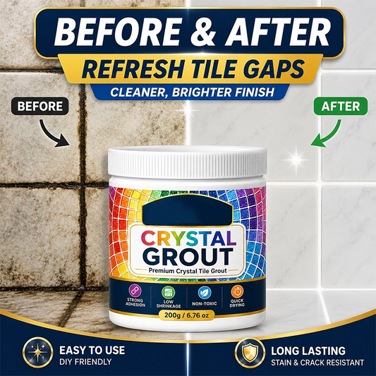 🥳2026 HOT SALE🥳 Mould‑Proof Tile Grout – Waterproof, stain‑resistant & crack‑proof. Perfect for bathrooms & kitchens – stays white & clean for years! 🌟💪