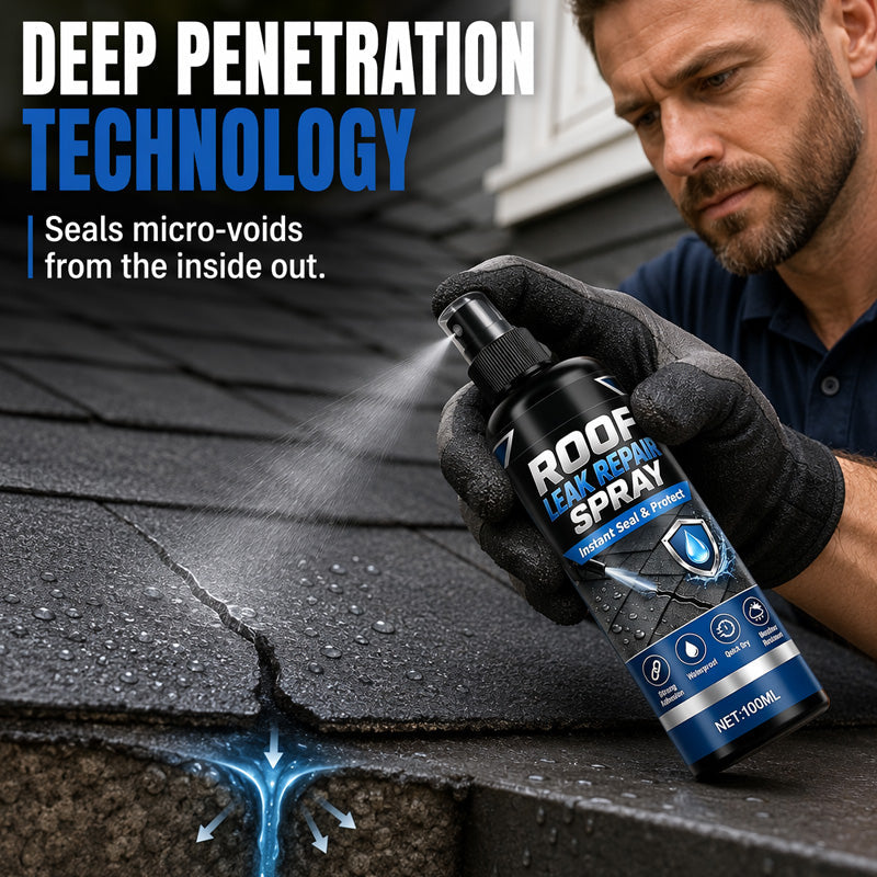 🌧️Strong Adhesion Waterproof Leak Repair Spray, One Coat Stop Leak Repair Agent Spray💪