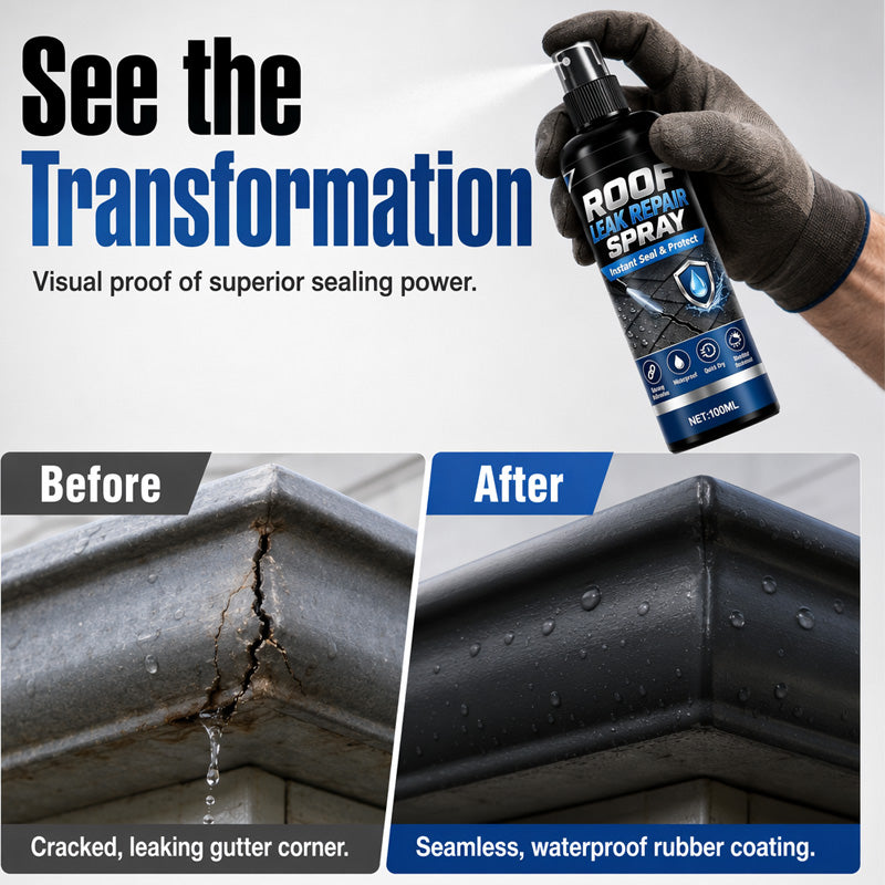 🌧️Strong Adhesion Waterproof Leak Repair Spray, One Coat Stop Leak Repair Agent Spray💪